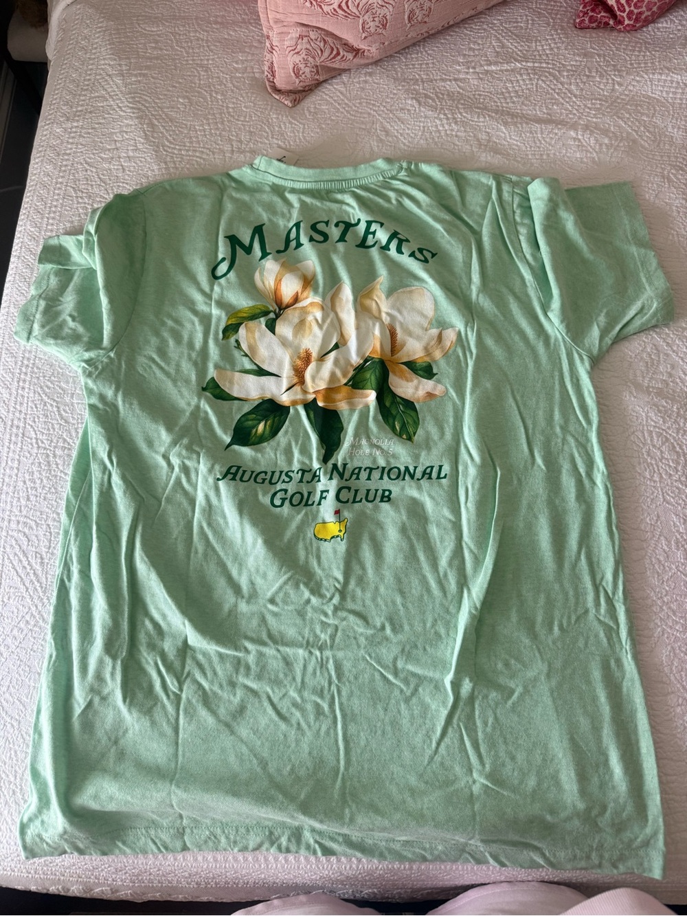 Masters Mint Green Short Sleeve Tee with Magnolia Graphic